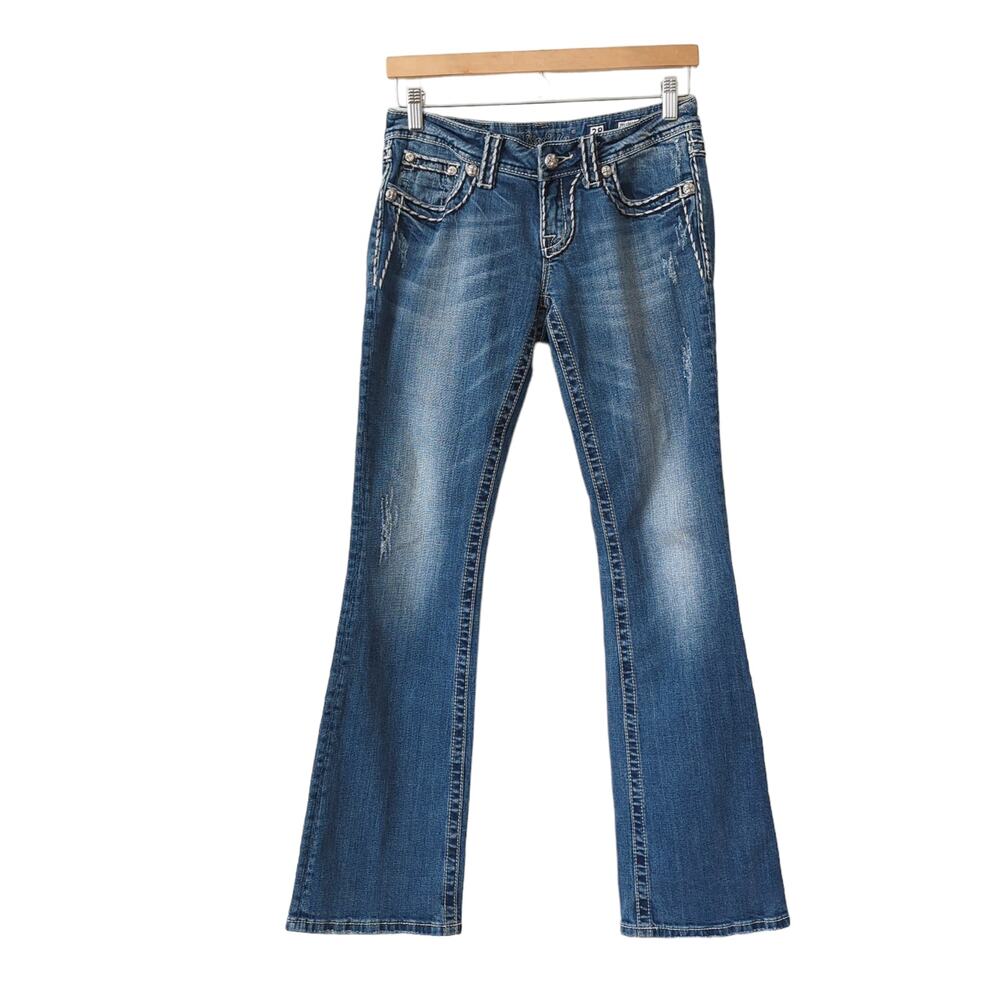 Miss Me Women's Flap Pocket Embellished Jeans 28 Bootcut Pants Western Cowgirl‎